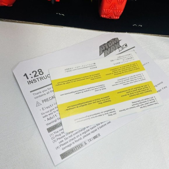 Adam Max Fancy Stunt Toy Red R/C Remote Control 2.4 GHZ, 1:28 Scale - Picture 4 of 12